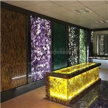 Best Price Blue Agate Translucent Stone Walling/Semi-Precious Stone Interior Walling/Agate Transmittance Stone Blackground Wall/Semi Precious Stone/Interior Decoration/Gemstone for Wall Covering Tiles