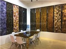 Best Price Blue Agate Translucent Stone Walling/Semi-Precious Stone Interior Walling/Agate Transmittance Stone Blackground Wall/Semi Precious Stone/Interior Decoration/Gemstone for Wall Covering Tiles