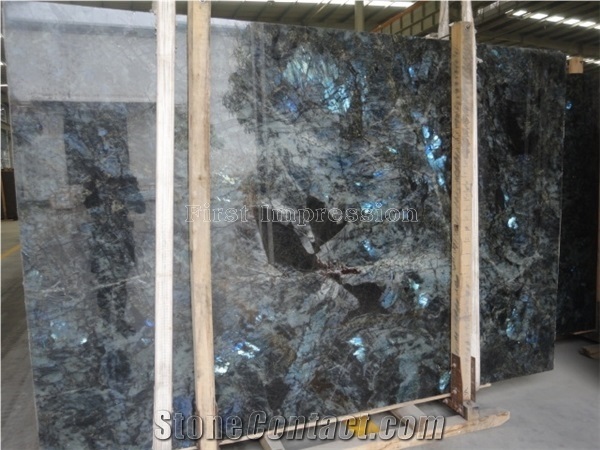 Best Price Lemurian Labradorite Blue Granite Polished Slabs & Tiles/Madagascar Granite with Blue Sparking Spots/Polished Natural Building Stone Flooring/Feature Wall,Interior Paving/Clading/Decoration