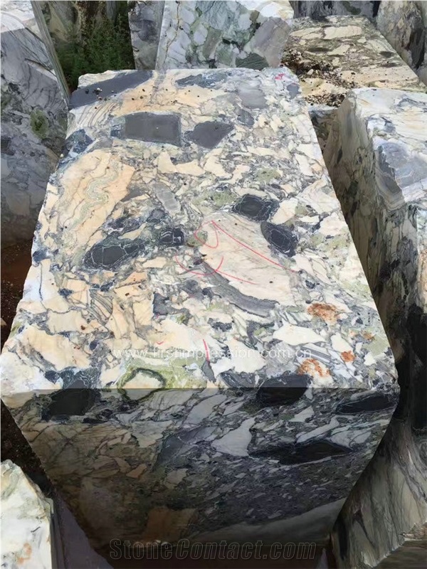 Best Price White Beauty Green Marble/Ice Connect Marble Block/Ice Green/China Green Marble/Green Marble Blocks/Nice Blocks/Ice Green Marble Block