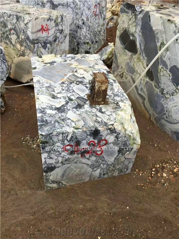 Best Price White Beauty Green Marble/Ice Connect Marble Block/Ice Green/China Green Marble/Green Marble Blocks/Nice Blocks/Ice Green Marble Block