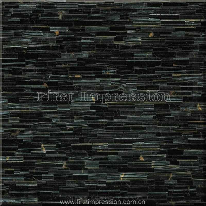 Blue Tiger Eye Semiprecious Stone Big Slabs & Tiles/Customized & Wall/Floor Covering/Blue Semi Precious Stone Panels/ Stone Flooring/Interior Decoration