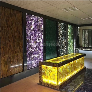 Cheap Yellow Agate Semi Precious Stone Slabs/Semi-Precious Stone Interior Walling/Agate Transmittance Stone Blackground Wall/Semi Precious Stone/Interior Decoration/Gemstone for Wall Covering Tiles