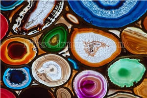 Cheapest Colorful Agate Semiprecious Stone Slabs & Tiles/Green Gemstone Tiles/Semi Precious Stone Wall Covering Tiles&Floor Covering Building Tiles/Precious Stone Big Slabs