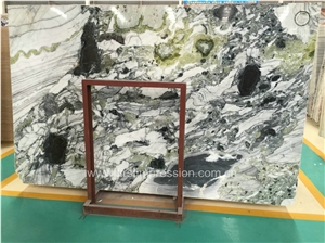 China Green Marble Big Slab/Green Marble Tile & Slab/White Beauty/Ice Connect Marble/Chinese Green /Marble Tiles Cut to Size/Ice Green/White and Green Marble Tiles for Wall & Floor Covering