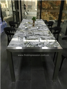 China Green Marble Big Slab/Green Marble Tile & Slab/White Beauty/Ice Connect Marble/Chinese Green /Marble Tiles Cut to Size/Ice Green/White and Green Marble Tiles for Wall & Floor Covering