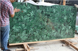 Classic Green Agate Semiprecious Stone Slabs Tiles/Green Gemstone Tiles/Semi Precious Stone Wall/Wall Covering Building Tiles/Precious Stone Big Slabs