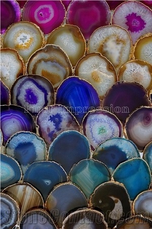Colorful Agate Semiprecious Stone Slabs & Tiles/Green Gemstone Tiles/Semi Precious Stone Wall Covering Tiles&Floor Covering Building Tiles/Precious Stone Big Slabs
