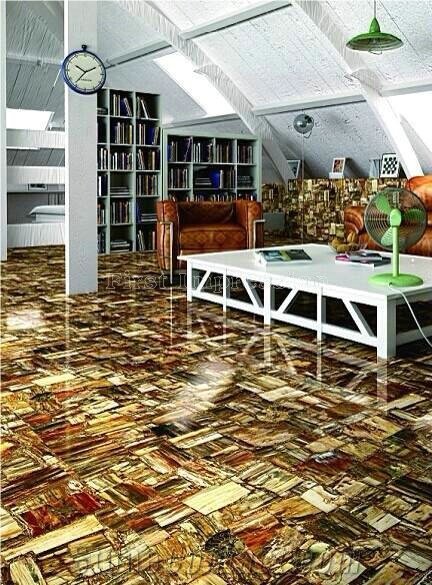 Fossil Wood Precious Stone Slabs/Semiprecious Building Stone Material/Gorgeous Table Decoration/Gemstone Slabs/Luxury Wall Decoration Stone Tiles