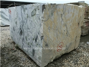 High Quality & Best Price Luxury White Beauty Marble Blocks/Ice Connect Marble/Chinese Green/Ice Green/White and Green Project Chinese Natural Stone Products