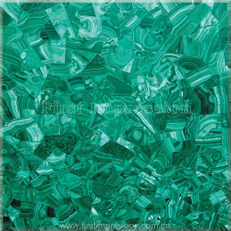 Hot Malachite Semiprecious Stone Slab/Luxury Green Semi-Precious Stone Slab&Tile&Customized/Semi Precious Stone Slab for Wall Cladding&Flooring/Semi-Precious Stone Panel/Interior Decoration