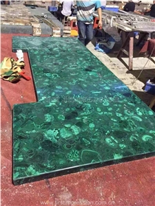 Hot Malachite Semiprecious Stone Slab/Luxury Green Semi-Precious Stone Slab&Tile&Customized/Semi Precious Stone Slab for Wall Cladding&Flooring/Semi-Precious Stone Panel/Interior Decoration