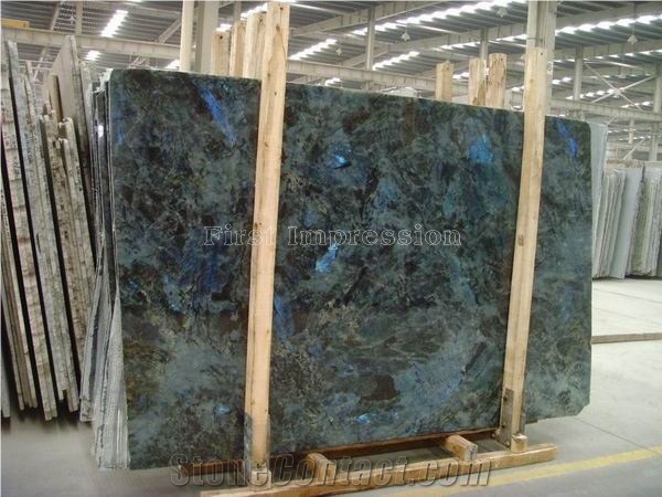 Hot Sale Lemurian Labradorite Blue Granite Polished Slabs & Tiles/Madagascar Granite with Blue Sparking Spots/Polished Natural Building Stone Flooring/Feature Wall,Interior Paving/Clading/Decoration