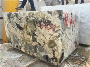 Hot White Beauty Luxury Marble Block/Green Marble Block/Green Jade Building Stone/Cold Jade Marble Block/Primavera Marble Stone/White Beauty Marble Block/Best Price & High Quality Green Marble Block