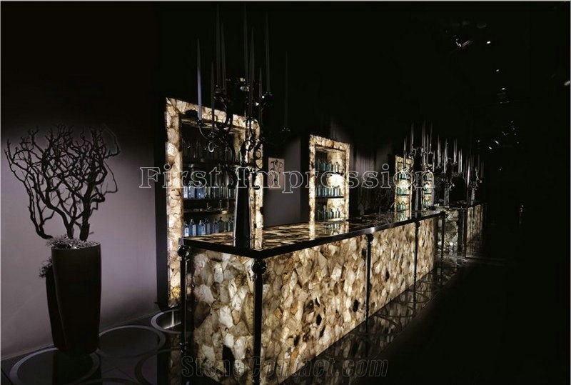 Luxury Grey Crystal Semiprecious Stone/Luxury Smoke Grey Semi-Precious Stone Slab&Tile&Customized/Semi Precious Stone Slab for Wall Cladding&Flooring/Semi-Precious Stone Panel/Interior Decoration