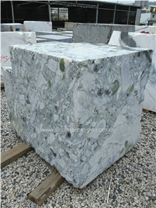 Luxury White Beauty Marble Blocks/Ice Connect Marble/Chinese Green/Ice Green/White and Green Project Chinese Natural Stone Products