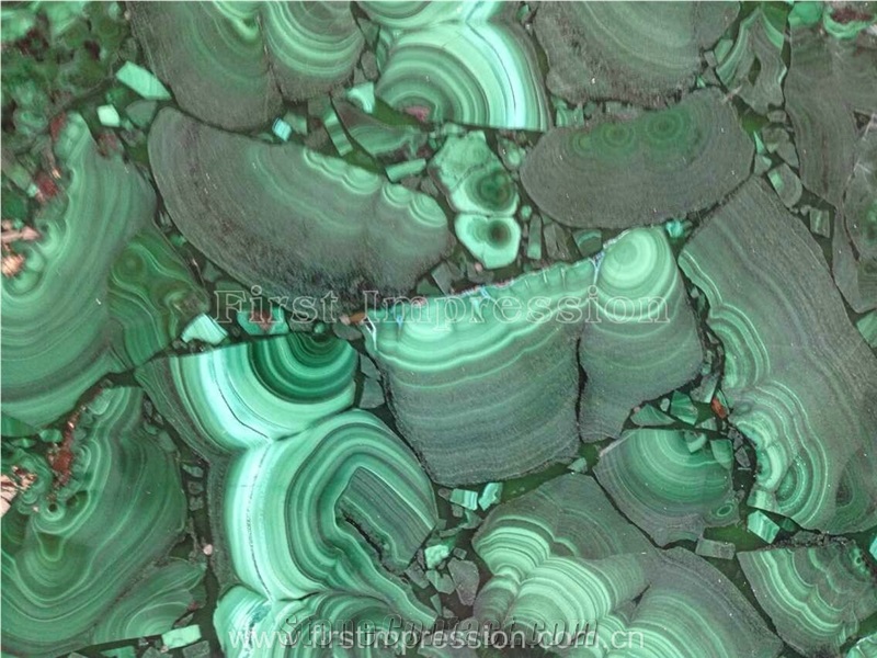 New Polished Malachite Semiprecious Stone Slab/Luxury Green Semi-Precious Stone Slab&Tile&Customized/Semi Precious Stone Slab for Wall Cladding&Flooring/Semi-Precious Stone Panel/Interior Decoration