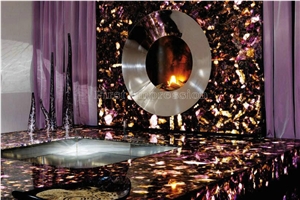 New Polished Purple Agate Semiprecious Stone Gangsaw Big Slab&Tiles&Customized/Gemstone for Flooring&Wall Covering/Mixed Color Semi Precious Stone Panels/Colorful Stone Flooring/Interior Decoration