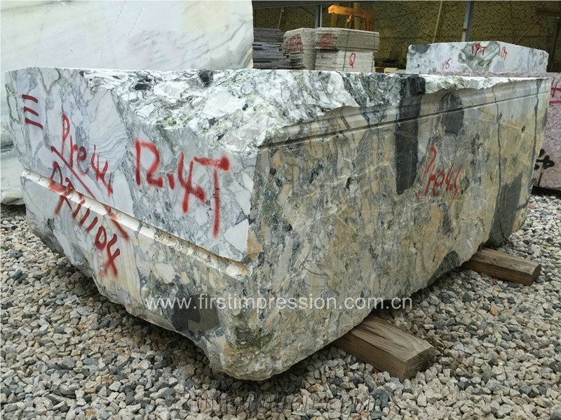 Popular/White Beauty/Ice Connect Marble Block/Ice Green/China Green Marble/Green Marble Blocks/Nice Blocks/Ice Green Marble Block