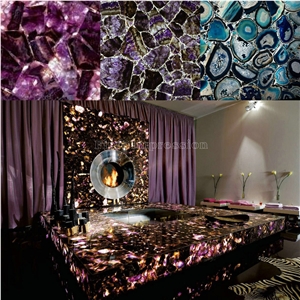 Semiprecious Stone Big Slab/Cheap Agate Stone Slabs & Tiles/Colorful Agate Transmittance Stone Blackground Wall/Semi Precious Stone/Interior Decoration/Gemstone for Wall & Floor Covering Tiles