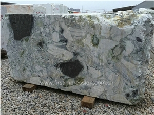 White Beauty Marble Blocks/Ice Connect Marble/Chinese Green/Ice Green/White and Green Project Chinese Natural Stone Products