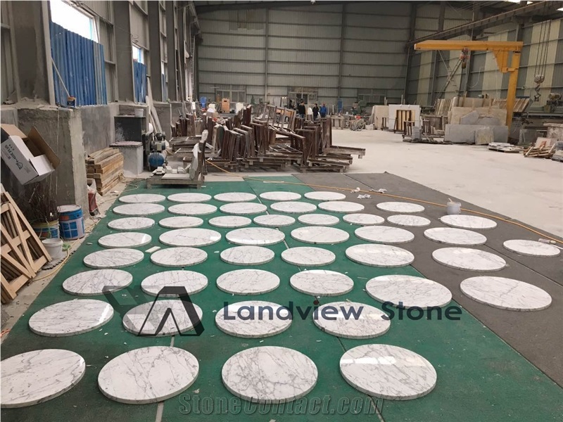Statuario Table Tops, Carrara Table Tops, Round Table Top