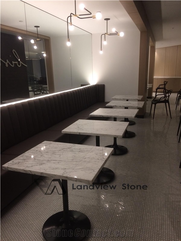 Statuario Table Tops, Carrara Table Tops, Round Table Top