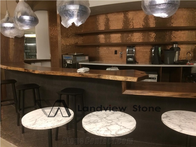 Statuario Table Tops, Carrara Table Tops, Round Table Top