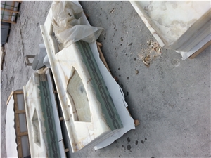 Pakistan Light Green Onyx Stone Polished Big Size Bathrooom Vanity Tops