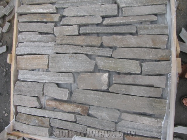 Quartzite Building Stone Brick Stacked Fieldstone Split Face Culture Stone