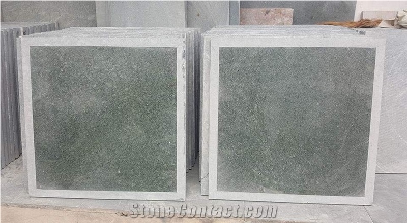 Natural Stone Mossy Green Stones, Vietnam, Rohm Pattern Slabs & Tiles