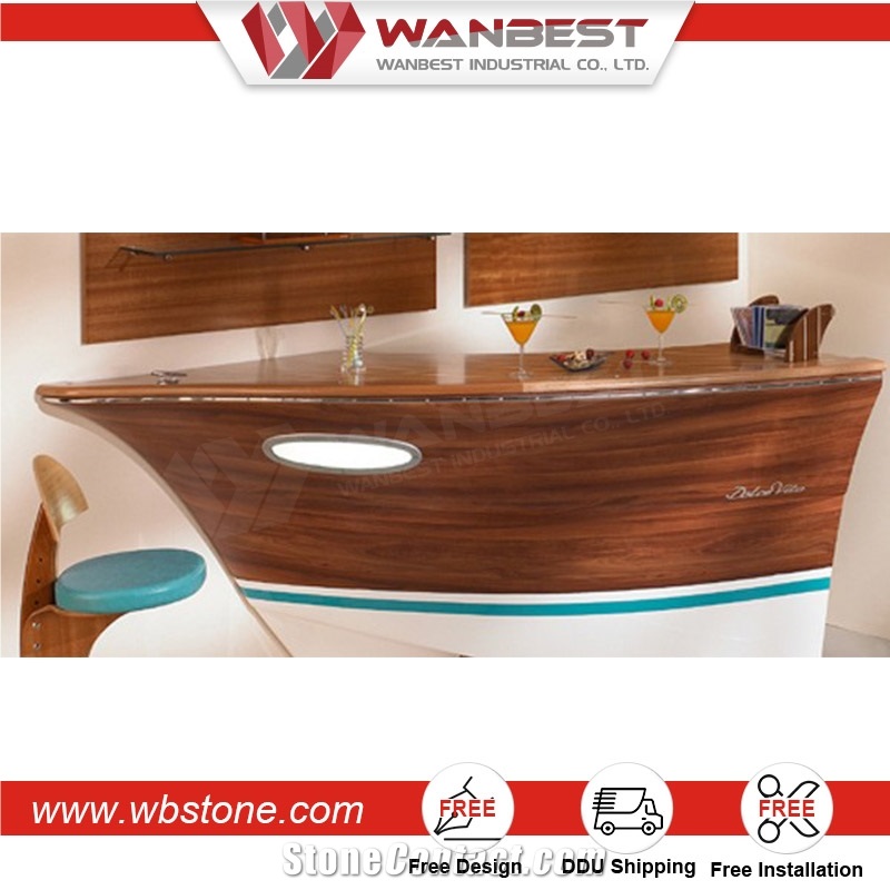 Elegant Artificial Stone Kitchen Countertop Home Boat Bar Counter Top
