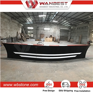 Factory Supply Pure Acrylic Solid Surface Commercial Restaurant Bar Counter Design