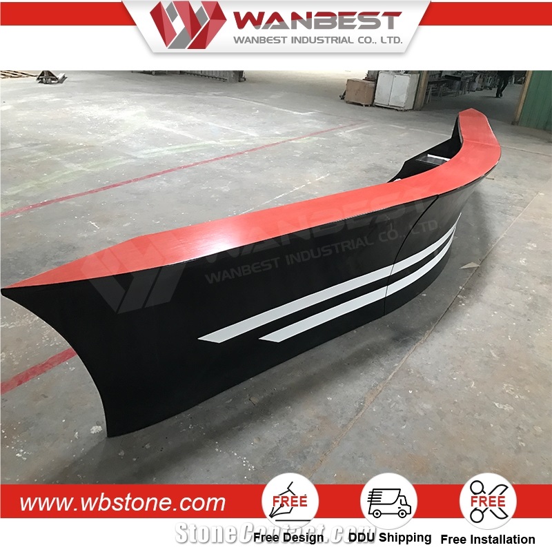 Factory Supply Pure Acrylic Solid Surface Commercial Restaurant Bar Counter Design