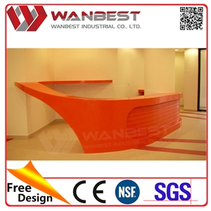 Import Acrylic Solid Surface Restaurant Reception Desk Furniture