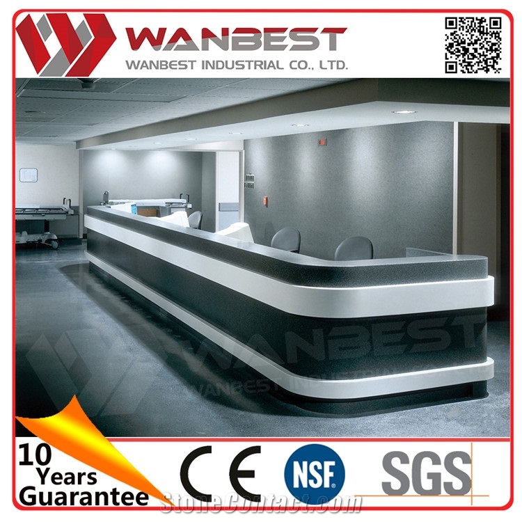 Import Acrylic Solid Surface Restaurant Reception Desk Furniture