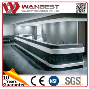 Import Acrylic Solid Surface Restaurant Reception Desk Furniture