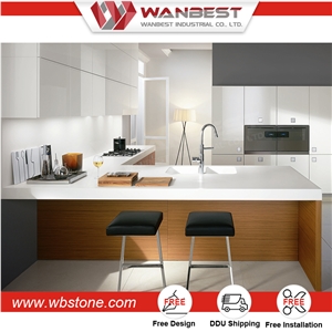 Modern Design Solid Surface Precut Stone Commercial Kitchen Counters