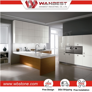 Modern Design Solid Surface Precut Stone Commercial Kitchen Counters