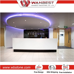 Modern Design Used Salon Front Desk Reception Counter, L Shaped Reception Desk,Artificial Stone Reception Desk Counter Top