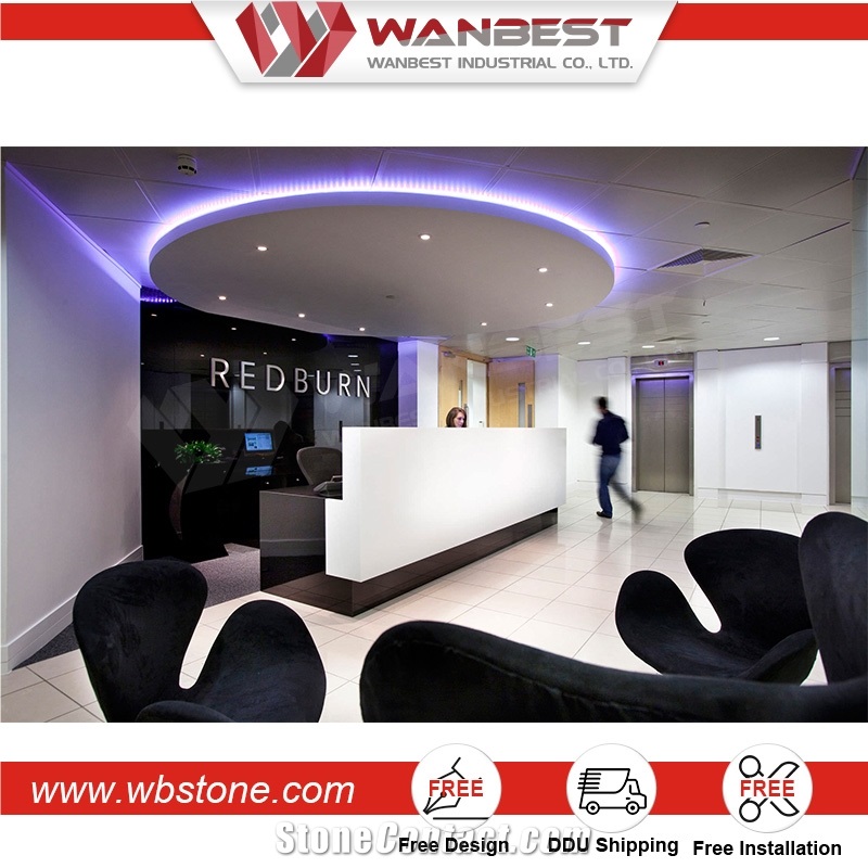 Modern Design Used Salon Front Desk Reception Counter, L Shaped Reception Desk,Artificial Stone Reception Desk Counter Top