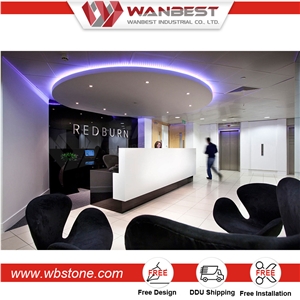 Modern Design Used Salon Front Desk Reception Counter, L Shaped Reception Desk,Artificial Stone Reception Desk Counter Top