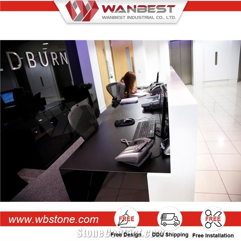 Modern Design Used Salon Front Desk Reception Counter, L Shaped Reception Desk,Artificial Stone Reception Desk Counter Top