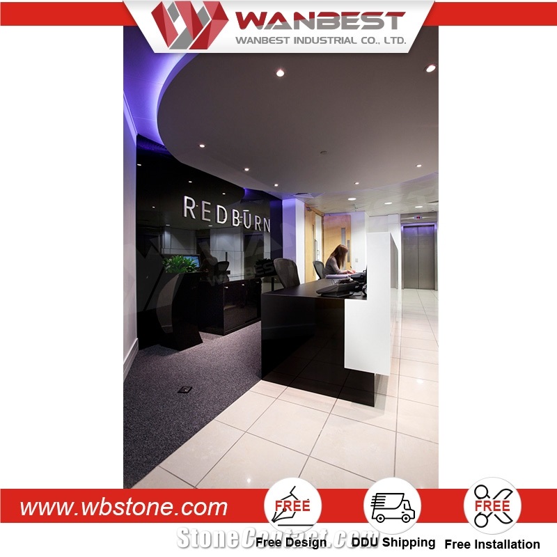 Modern Design Used Salon Front Desk Reception Counter, L Shaped Reception Desk,Artificial Stone Reception Desk Counter Top