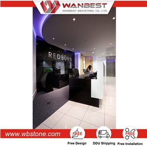 Modern Design Used Salon Front Desk Reception Counter, L Shaped Reception Desk,Artificial Stone Reception Desk Counter Top