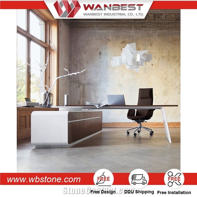 Office Desk with Factory Price Marble Stone Office Furniture Desk