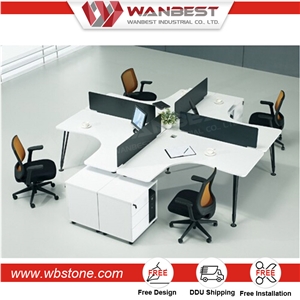 Office Partitions Work Station 4 People Office Desk