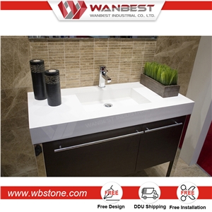 Rectangle Undermount Sink, Sinks with Tap Hole, Ceramic Wash Basin