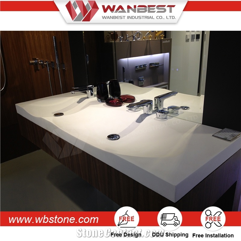 Rectangle Undermount Sink, Sinks with Tap Hole, Ceramic Wash Basin