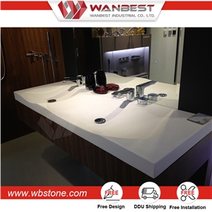 Rectangle Undermount Sink, Sinks with Tap Hole, Ceramic Wash Basin